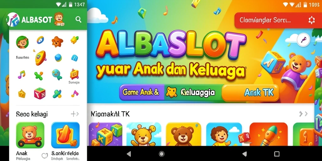 Tampilan antarmuka ALBASLOT yang ceria dan interaktif.