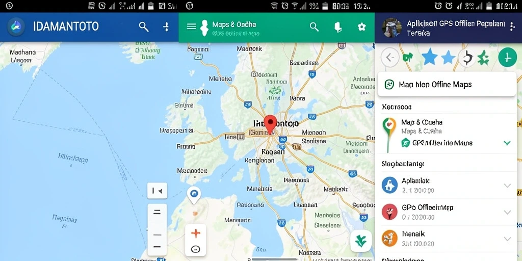 Antarmuka aplikasi IDAMANTOTO dengan peta offline yang jelas dan interaktif.