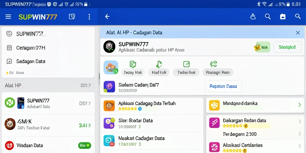 Antarmuka SUPWIN777 yang intuitif untuk cadangan data.